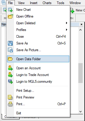 Open Data Folder